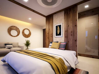 Best Interior Design in Kerala, Monnaie Interiors Pvt Ltd Monnaie Interiors Pvt Ltd Phòng ngủ phong cách hiện đại Gỗ Wood effect