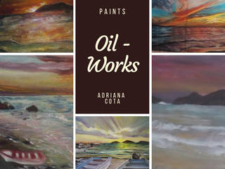 Pinturas de óleo, Pintura de Cuadros para tu hogar Pintura de Cuadros para tu hogar Mais espaços Têxtil Ambar/dourado