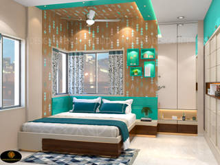 Mrs. Saha’s Daughter Modern Bedroom | Kolkata, West Bengal | Custom Design Interiors, CUSTOM DESIGN INTERIORS PVT. LTD. CUSTOM DESIGN INTERIORS PVT. LTD. Modern style bedroom Metal