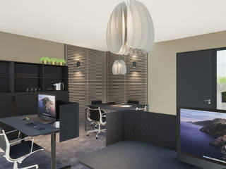 Office Design, VAN VEEN INTERIOR DESIGN VAN VEEN INTERIOR DESIGN Bedrijfsruimten Massief hout Bont