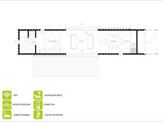 Vivienda con un contenedor marítimo de 40 pies, Kubo Casas Containers Kubo Casas Containers