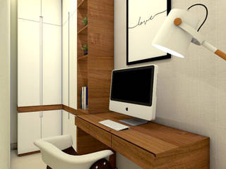 Home Office VST , AF arquitetura AF arquitetura Skandynawskie domowe biuro i gabinet Drewno O efekcie drewna