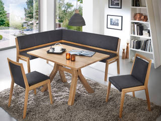 Eckbänke aus Massivholz, Naturnah Möbel Naturnah Möbel Modern dining room