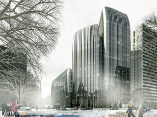 The Waltz of Light and Ice – Jilin Financial Centre, Architecture by Aedas Architecture by Aedas 商业空间