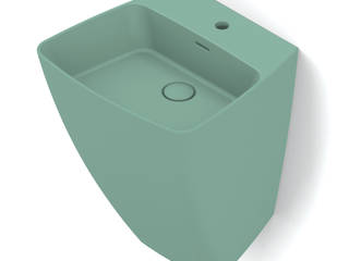 AZI Lavabo a parete di moderno design in ceramica made in Italy,, eto' eto' Modern bathroom Ceramic