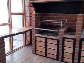 Terraza Vidriada , Mastai Construcciones E.I.R.L. Mastai Construcciones E.I.R.L. Balkon, Beranda & Teras Gaya Rustic