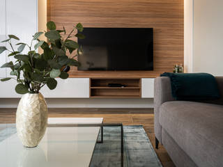 Projekt aranżacji wnętrz domu typu "kostka" , StudioDecor StudioDecor Modern living room