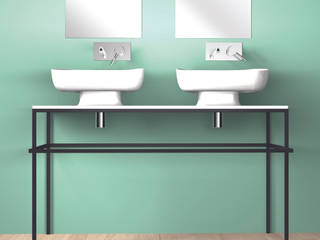 EXPO 120 doppio lavabo tra classico e moderno , eto' eto' Modern bathroom Ceramic White