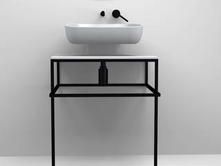 EXPO 60 : lavabo da appoggio moderno in ceramica tra classico e moderno , eto' eto' Moderne Badezimmer Keramik Grau