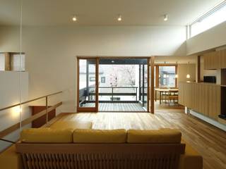 美香保の家, キタウラ設計室 キタウラ設計室 Eclectic style living room