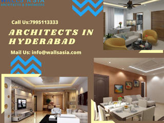 Architects In Hyderabad, Walls Asia Architects and Engineers Walls Asia Architects and Engineers Dormitorios de estilo asiático