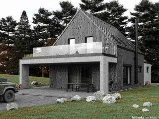 Holiday cottage project in Hrimezdice, Czech Republic, Filipenka architect Filipenka architect Holzhaus Holz Holznachbildung