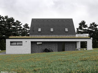 Holiday cottage project in Hrimezdice, Czech Republic, Filipenka architect Filipenka architect Деревянные дома Дерево Эффект древесины