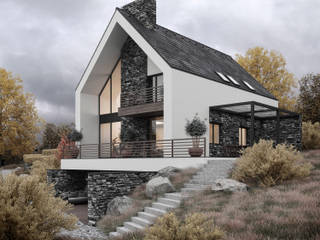 Design of house in Lobec, Czech Republic, Filipenka architect Filipenka architect منزل ريفي طوب