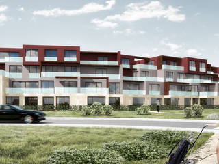 Project of apartment building in Beroun, Czech Republic, Filipenka architect Filipenka architect Mehrfamilienhaus Stahlbeton