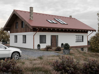 Design of the house facade in Halouny, Czech Republic, Filipenka architect Filipenka architect Landhaus Ziegel