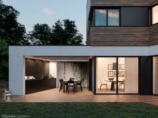 Design of house in Prague, Czech Republic, Filipenka architect Filipenka architect فيلا الطوب