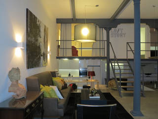 Loft Principe Real, Studio A+1 Studio A+1 Ruang Keluarga Gaya Eklektik