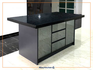 Aluminium Kitchen Island, Alloy Kitchen Alloy Kitchen Nhà bếp phong cách hiện đại Nhôm / Kẽm