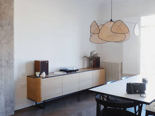 Vivienda Estilo Bauhaus, Momocca Momocca Minimalistische Wohnzimmer Holz Holznachbildung