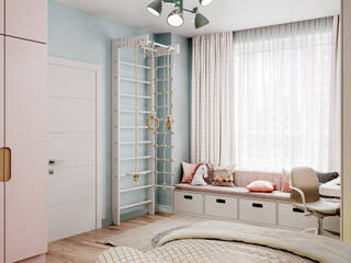 Светлая детская в скандинавском стиле, DesignNika DesignNika Детская комнатa в скандинавском стиле