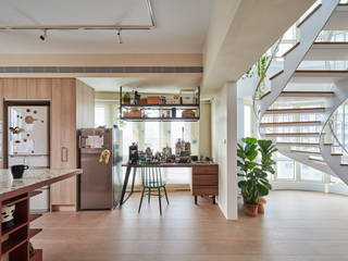 日光小屋諧奏曲｜防水百葉簾．遮光蜂巢簾, MSBT 幔室布緹 MSBT 幔室布緹 Kitchen units Solid Wood Brown