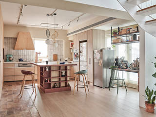MSBT 幔室布緹 Asian style kitchen Engineered Wood Beige