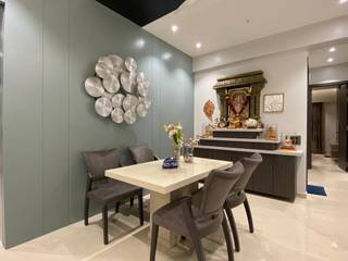 3BHK Mohan Altezza Mumbai, ID INTERIOR ID INTERIOR Modern dining room Wood Wood effect