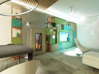 I colori della natura, MICHELE VOLPI STUDIO INTERIOR DESIGN MICHELE VOLPI STUDIO INTERIOR DESIGN Moderne Wohnzimmer Holz Grün