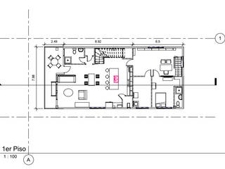 Casa de dos pisos en terreno de 16 x 16 m, Ingeniería IS21 Ingeniería IS21