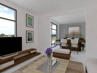 Casa Marín, Arqternativa Arqternativa Moderne Wohnzimmer Holzwerkstoff Weiß