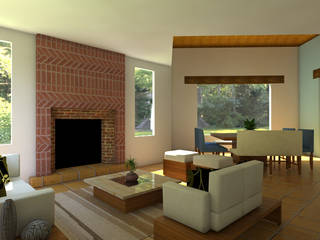 Residencia Cañas, Arqternativa Arqternativa Colonial style living room Bricks White