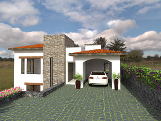 Residencia Cañas, Arqternativa Arqternativa Landhaus Stein Weiß
