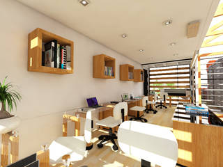 Constructoría Oficinas Centrales, Arqternativa Arqternativa Moderne Arbeitszimmer Holzwerkstoff Weiß