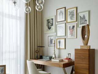 Кабинет для девушки, ELENA SKUTOVA ELENA SKUTOVA Eclectic style study/office