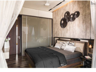 Jaswanti Gold - Mumbai. (c.a 900 sq.ft), Hinge architects Hinge architects Cuartos de estilo moderno