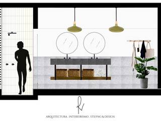 Proyecto de Remodelación, Paloma Reyes _ Arquitectura . Interiorismo . Styling & Design Paloma Reyes _ Arquitectura . Interiorismo . Styling & Design Kamar Mandi Gaya Rustic