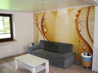 Neugestaltung einer 60 qm Wohnung, wohnausstatter wohnausstatter Modern living room Multicolored
