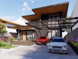 Updating the Look of a 2-Storey Makati Abode, Structura Architects Structura Architects Modern houses Black