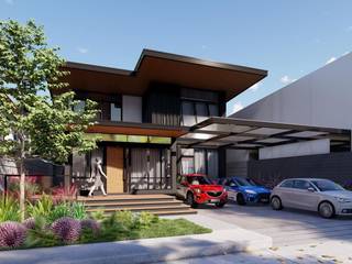 Updating the Look of a 2-Storey Makati Abode, Structura Architects Structura Architects Modern home Concrete Black