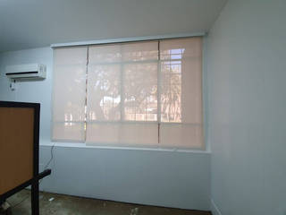 Cortinas Roller con Tela Sreen, TENDENCIA ROLLER TENDENCIA ROLLER Commercial spaces Textile Amber/Gold