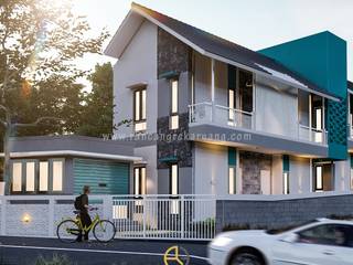 NIN House - Desain Rumah Ibu Nining Sarasak - Yoka, Jayapura, Papua, Rancang Reka Ruang Rancang Reka Ruang 일세대용 주택 벽돌