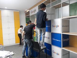 Construction of google representative office furniture in Hanoi, Anviethouse Anviethouse Interior garden Plywood