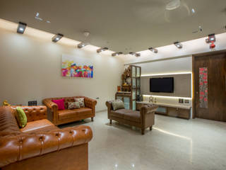 The "LIght me Up " Home., Shweta Shetty and Associates Shweta Shetty and Associates Modern living room
