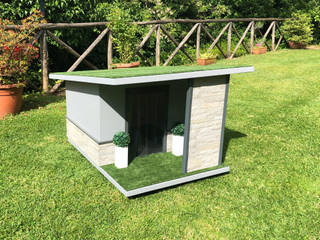 Cuccia moderna da giardino artigianale - Stone, Pet House Design® Pet House Design® Garden Shed Wood Wood effect