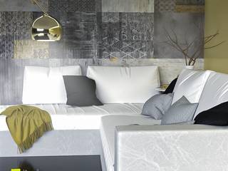 Living Room Rendering, La Bottega del Design La Bottega del Design Klassische Wohnzimmer Kupfer/Bronze/Messing