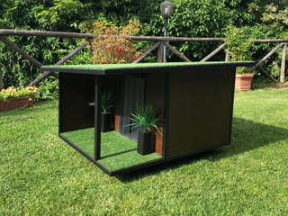 Cuccia di design da esterno su misura - Woody, Pet House Design® Pet House Design® Gartenpool Holz Holznachbildung