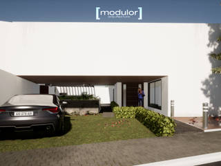 Casa Aguilar, Modulor Arquitectura Modulor Arquitectura Minimalist houses Concrete White