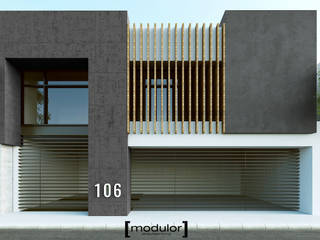 Fachada Daher, Modulor Arquitectura Modulor Arquitectura Modern houses Concrete Multicolored