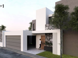 Casa Longoria, Modulor Arquitectura Modulor Arquitectura Modern Evler Beton Beyaz